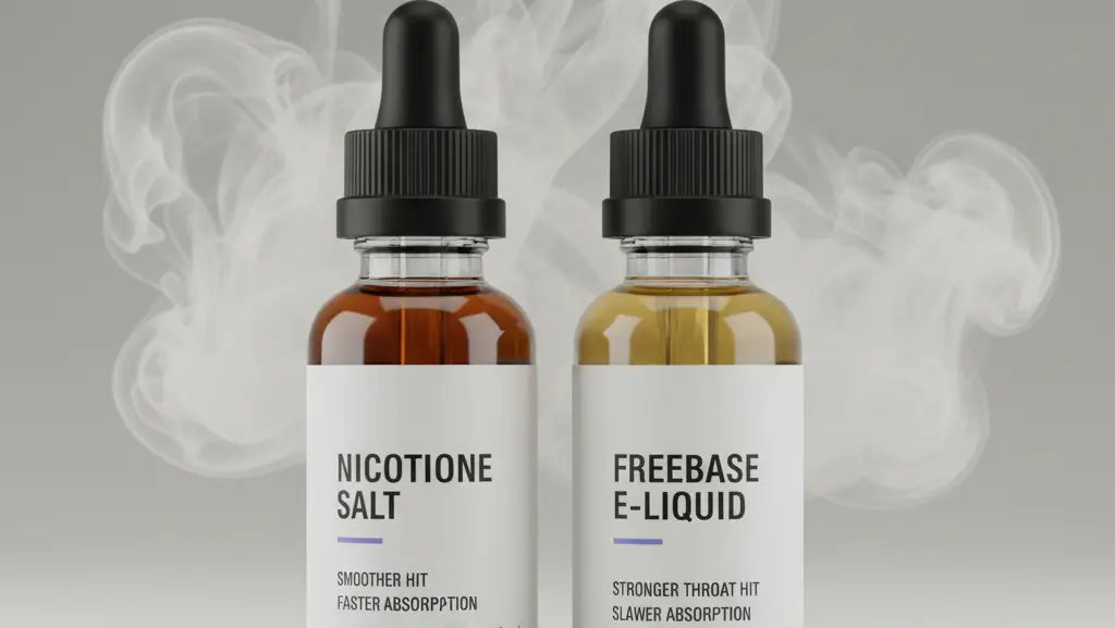 Nicotine salts vs freebase e-liquid comparison – smooth vs strong vape types