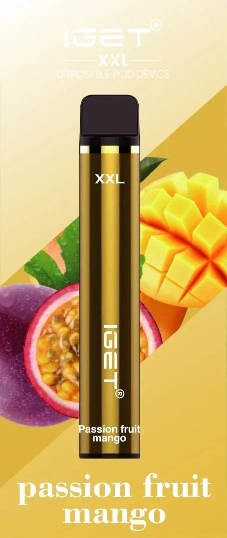 IGET XXL Vape - Passion Fruit Mango (1800 Puffs)
