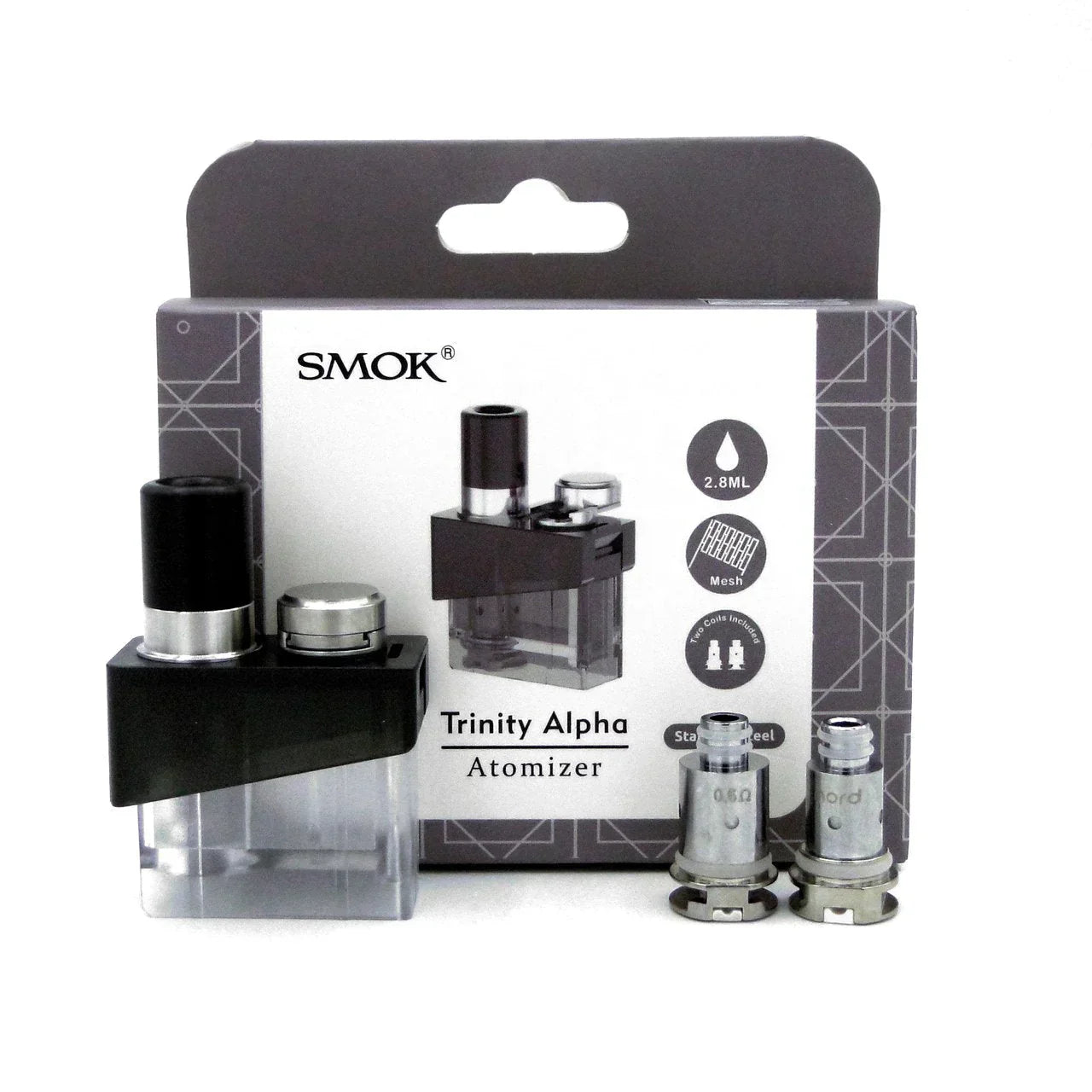 Smok Trinity Alpha Replacement Atomizer (Empty Pod + 2 Mesh Coils)
