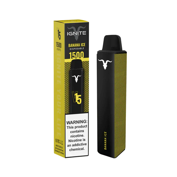 Ignite V15 Vape Pen Banana Ice (1500 Puffs)