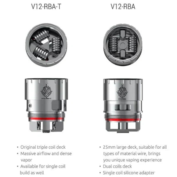 SMOK V12 Price/RBA Replacement Coils ( All Resistance )