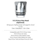 SMOK V12 Price/RBA Replacement Coils ( All Resistance )